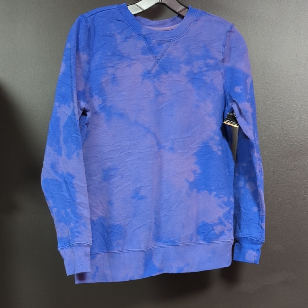 Dip Blue and Gold Tie-Dye Top